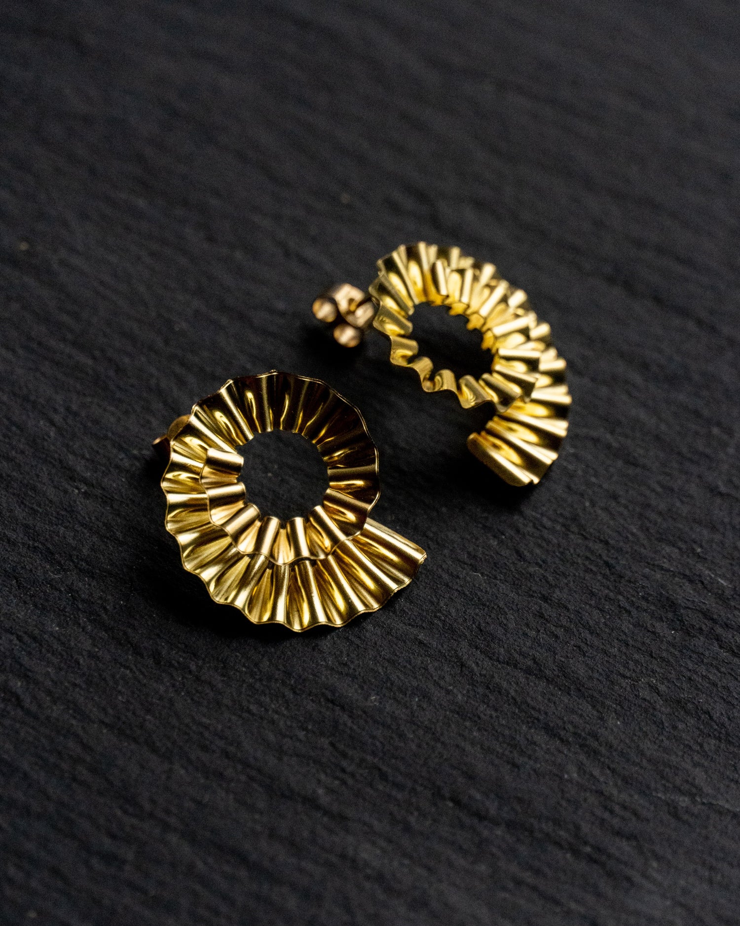 Gold shell earrings