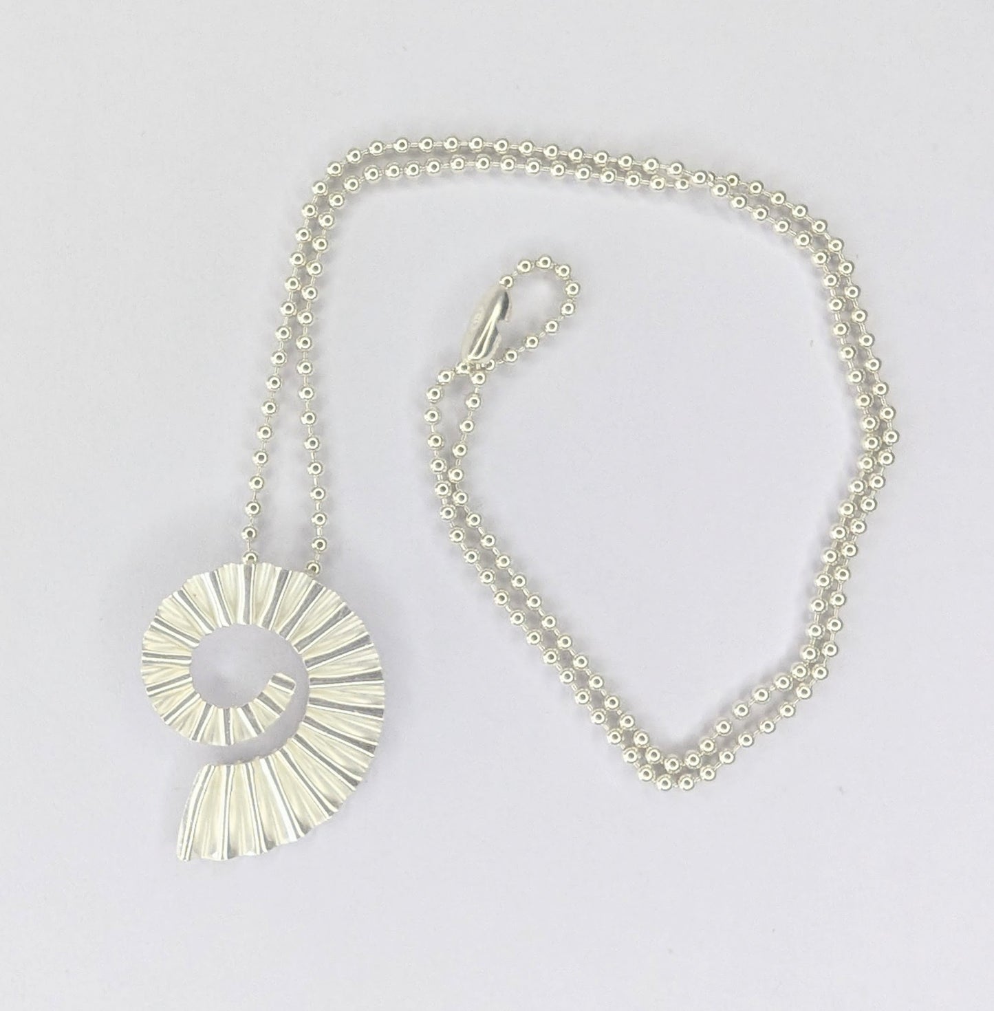 Silver fossil jewellery