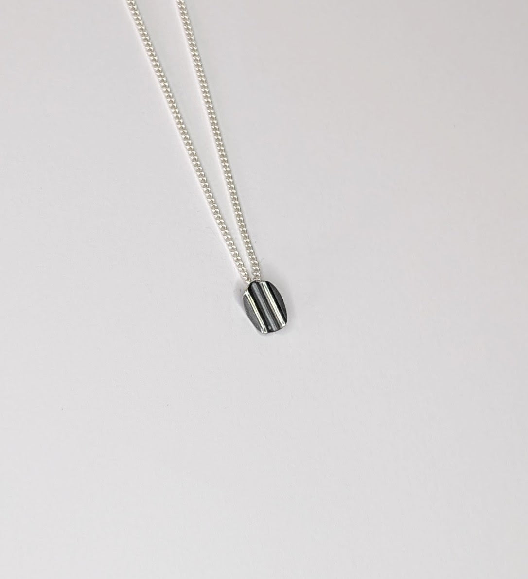 Made in Wales dark silver necklace