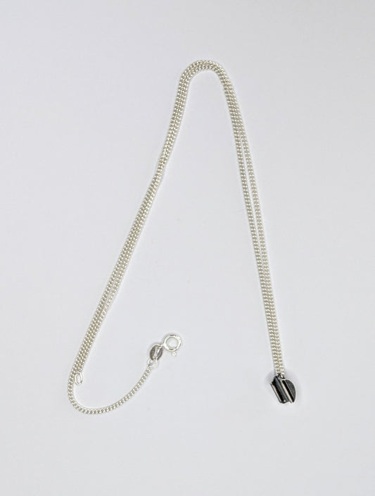 Dark silver necklace made in Wales