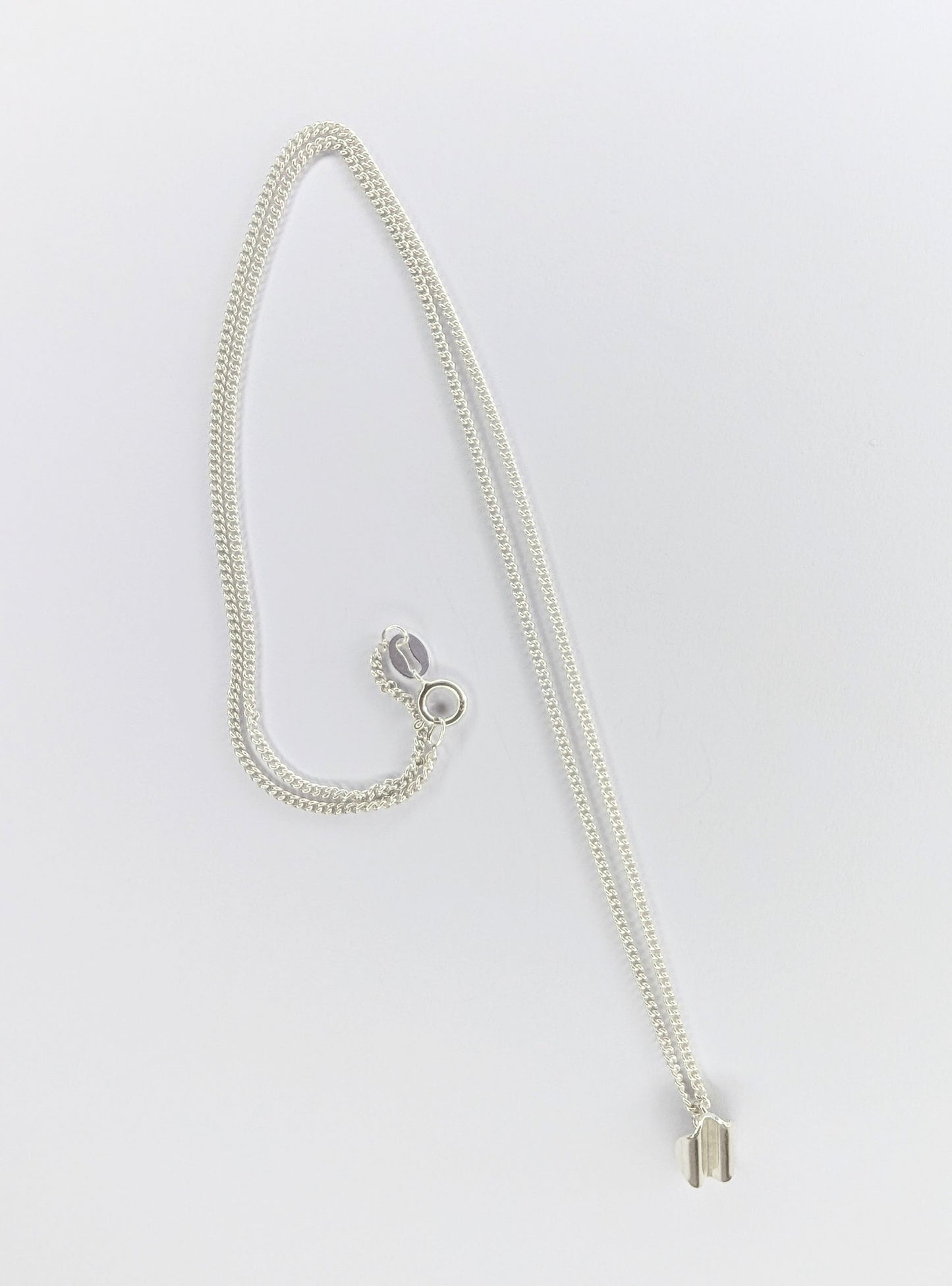 Silver necklace made in Wales
