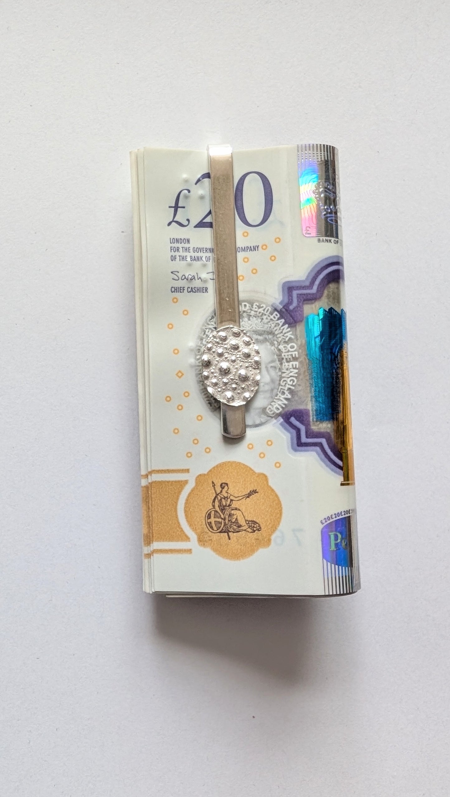 Silver tie slide
