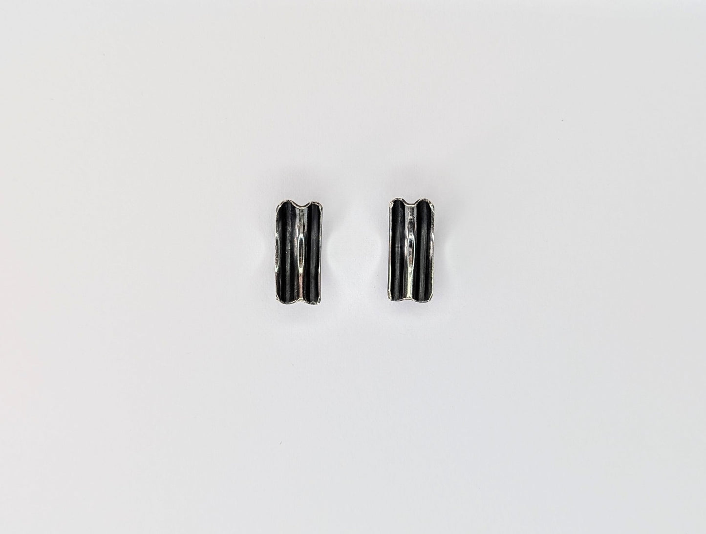 Sea ripple silver earrings