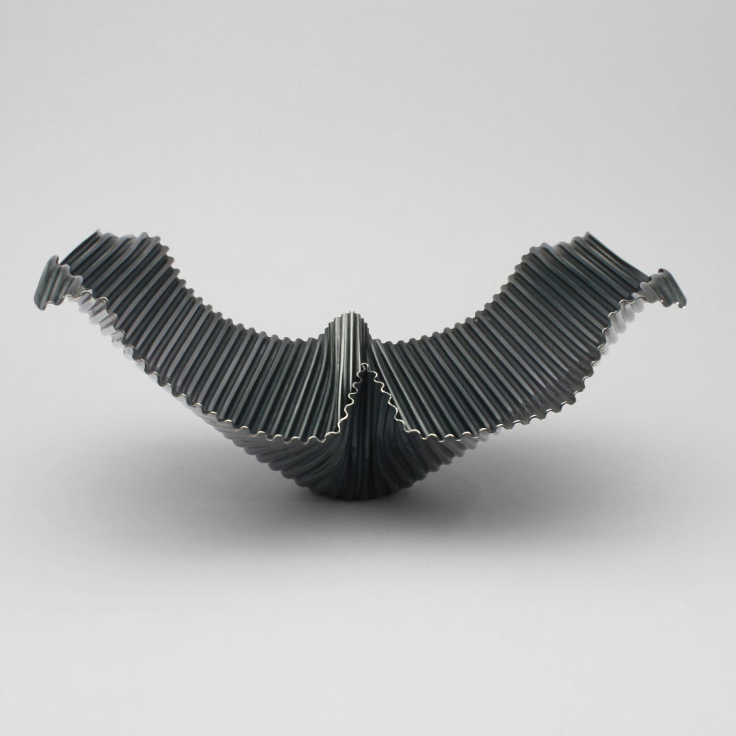 Dark silver whale tail bowl
