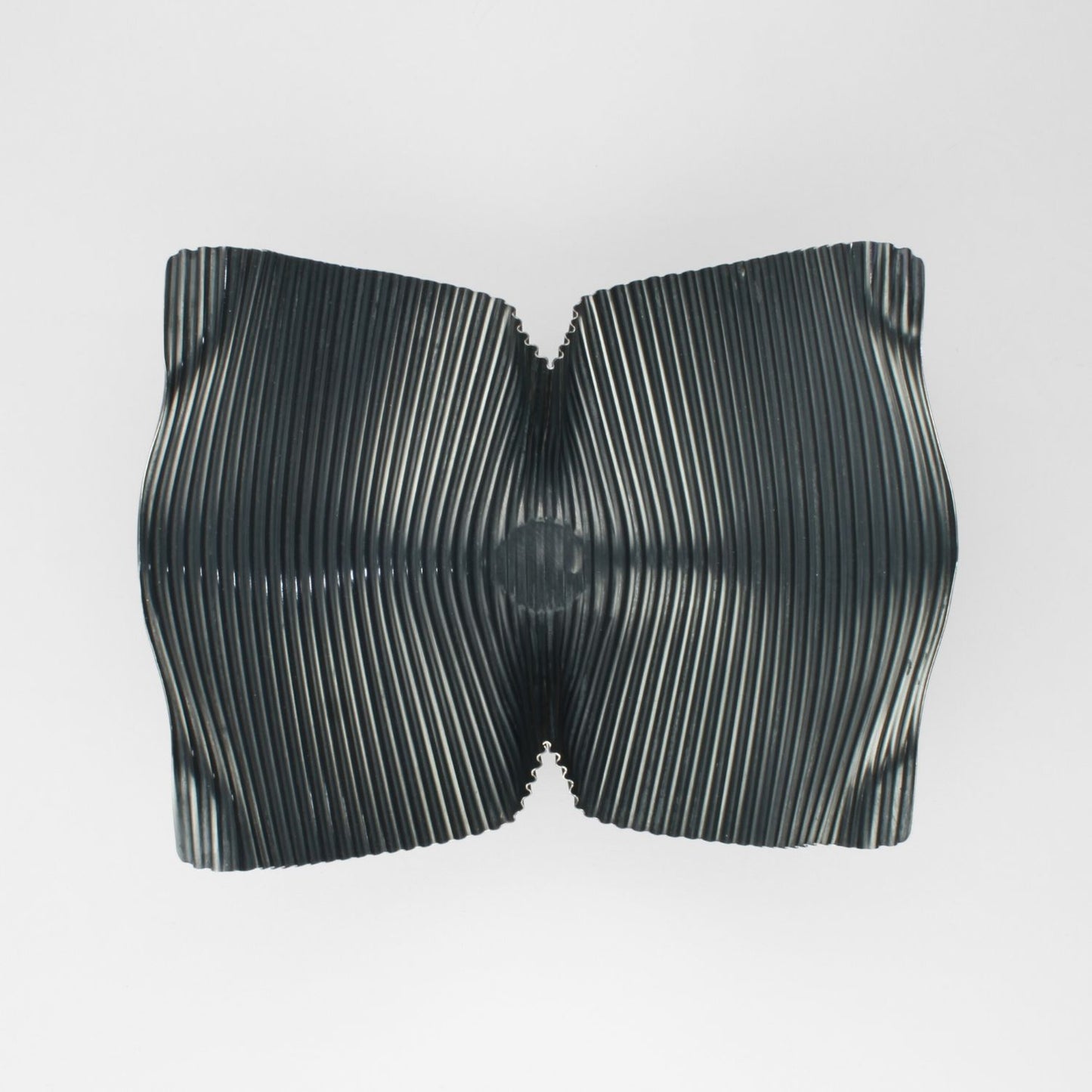 Dark silver whale tail bowl