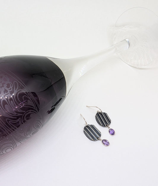 Jewellery with amethyst 