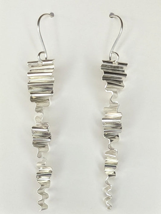 Statement sea wave earrings 