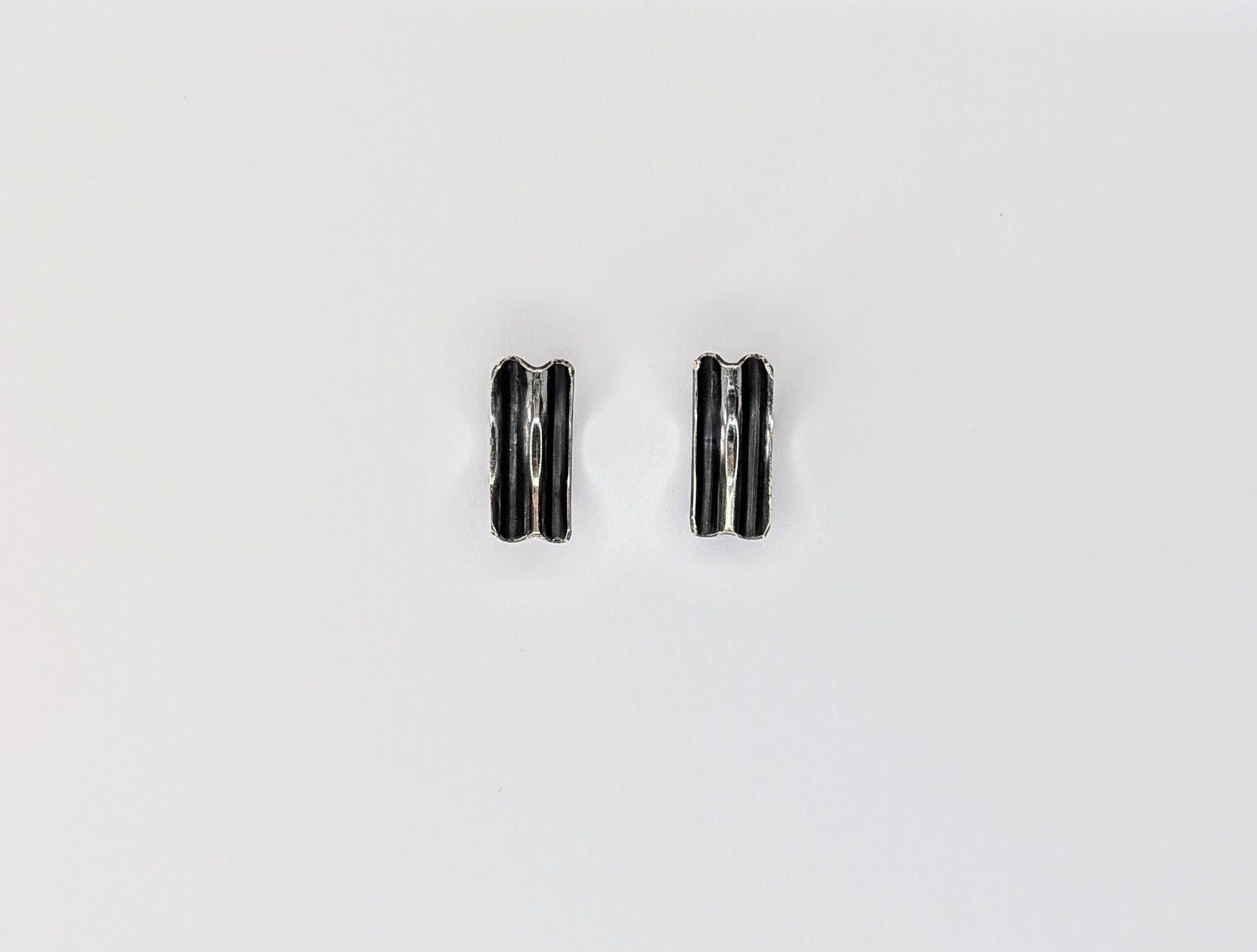 Sea ripple silver earrings 