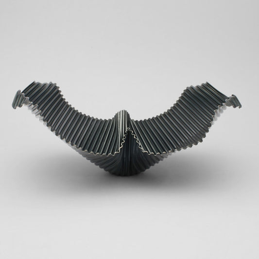 Dark silver whale tail bowl