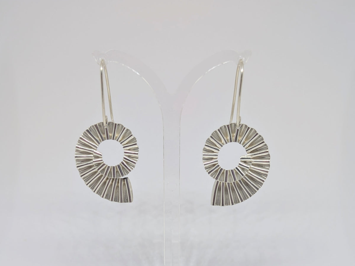 Ammonite drop earrings